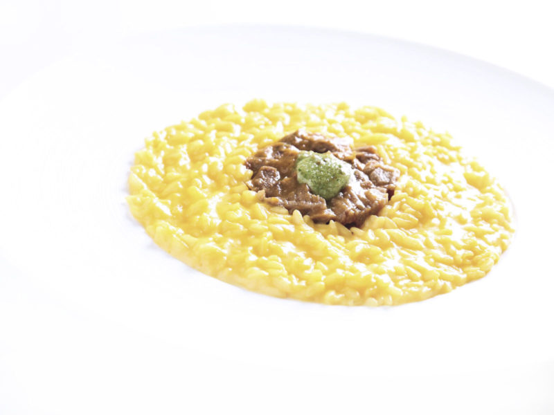 Risotto with scampi and artichokes